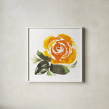 Bold Roses II by Kristy Rice. Shown in a crisp white glass frame for a clean and minimalist style. Available as an archival giclee rolled canvas, fine art paper, or poster print. SKU 58112a.