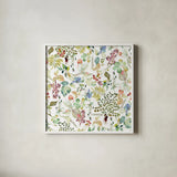 Botticelli Plants I by Kristy Rice. Shown in a crisp white glass frame for a clean and minimalist style. Available as an archival giclee rolled canvas, fine art paper, or poster print. SKU 54042a.