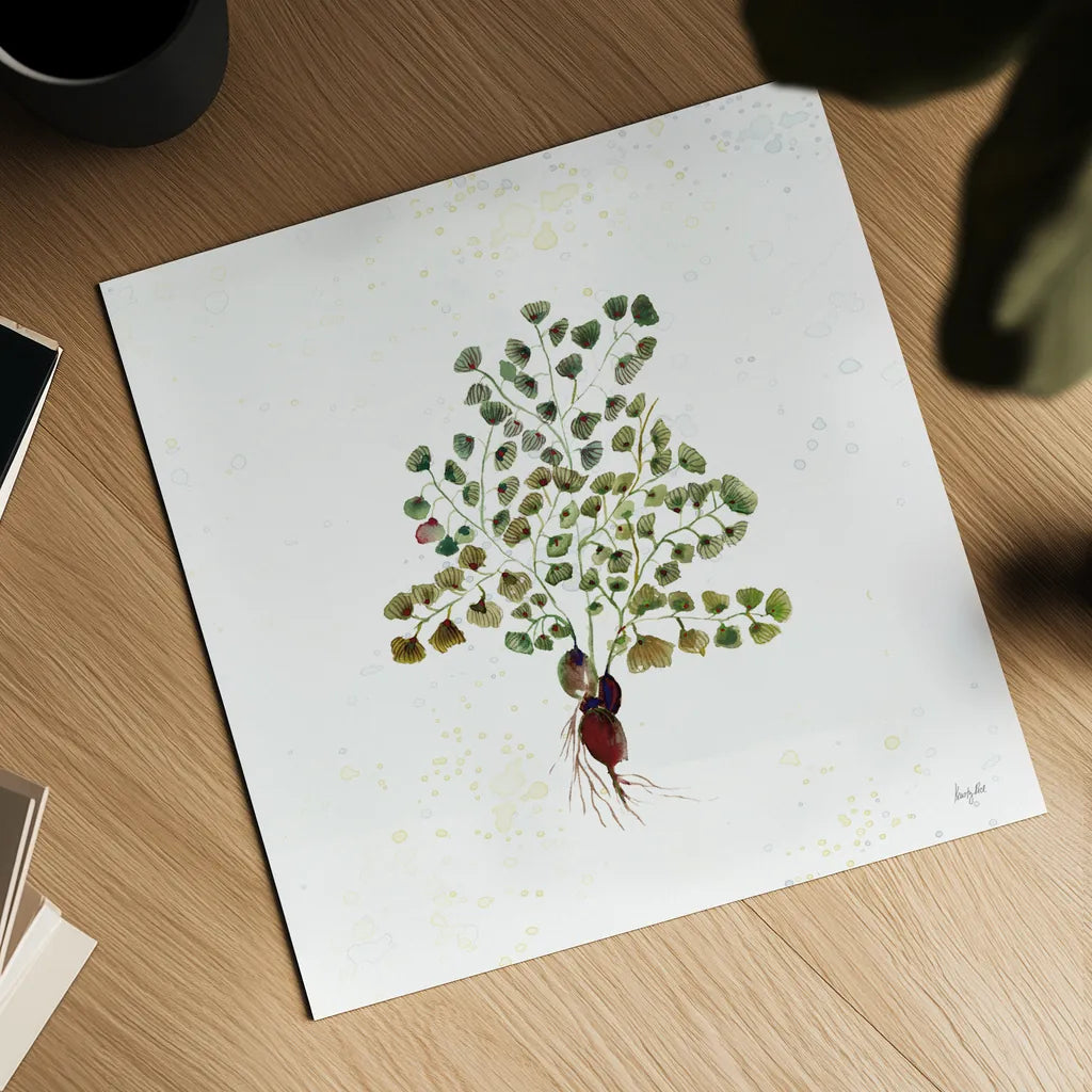 Botticelli Plants II by Kristy Rice. Shown as a detailed flat fine art print, highlighting archival giclee quality. Available as an archival giclee rolled canvas, fine art paper, or poster print. SKU 54043a.