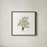 Botticelli Plants II by Kristy Rice. Shown in a sleek black glass frame for a contemporary gallery look. Available as an archival giclee rolled canvas, fine art paper, or poster print. SKU 54043a.