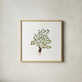 Botticelli Plants II by Kristy Rice. Shown in a natural wood glass frame for a timeless modern aesthetic. Available as an archival giclee rolled canvas, fine art paper, or poster print. SKU 54043a.