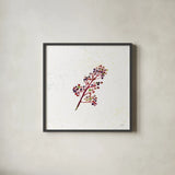 Botticelli Plants IV by Kristy Rice. Shown in a sleek black glass frame for a contemporary gallery look. Available as an archival giclee rolled canvas, fine art paper, or poster print. SKU 54045a.
