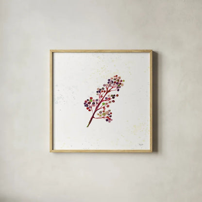 Botticelli Plants IV by Kristy Rice. Shown in a natural wood glass frame for a timeless modern aesthetic. Available as an archival giclee rolled canvas, fine art paper, or poster print. SKU 54045a.
