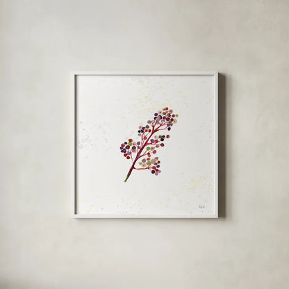 Botticelli Plants IV by Kristy Rice. Shown in a crisp white glass frame for a clean and minimalist style. Available as an archival giclee rolled canvas, fine art paper, or poster print. SKU 54045a.