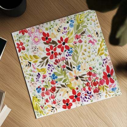 Bright Garden by Kristy Rice. Shown as a detailed flat fine art print, highlighting archival giclee quality. Available as an archival giclee rolled canvas, fine art paper, or poster print. SKU 88611a.