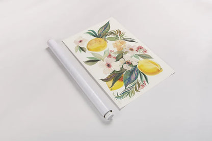 Citrus Summer I v2 by Kristy Rice. shown as a rolled paper print. Available as archival giclee rolled canvas, fine art paper, or poster print. SKU 61453i.