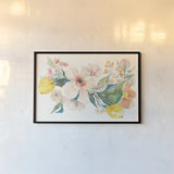 Citrus Summer II by Kristy Rice. shown as a paper print in a black flame. Available as a archival giclee rolled canvas, fine art paper, or poster print. SKU 58103i.