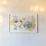 Citrus Summer II by Kristy Rice. shown as a paper print in a white frame. Available as a archival giclee rolled canvas, fine art paper, or poster print. SKU 58103i.