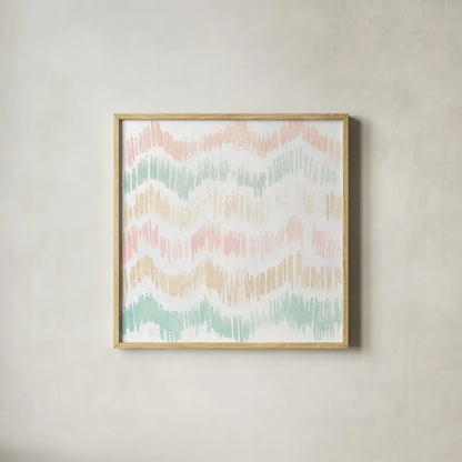 Colors of the Wind III Pastel by Kristy Rice. Shown in a natural wood glass frame for a timeless modern aesthetic. Available as an archival giclee rolled canvas, fine art paper, or poster print. SKU 55322a.
