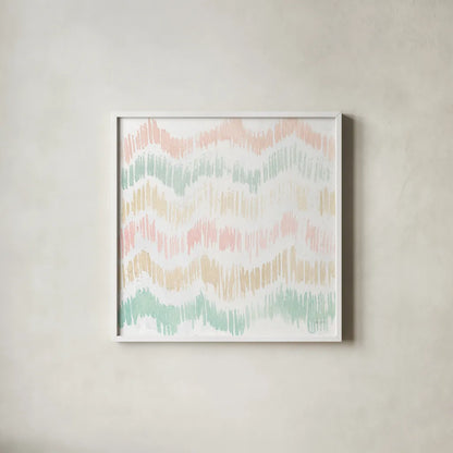Colors of the Wind III Pastel by Kristy Rice. Shown in a crisp white glass frame for a clean and minimalist style. Available as an archival giclee rolled canvas, fine art paper, or poster print. SKU 55322a.