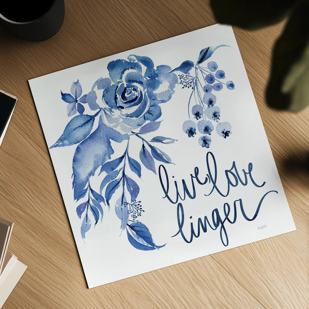 Delft Delight I by Kristy Rice. Shown as a detailed flat fine art print, highlighting archival giclee quality. Available as an archival giclee rolled canvas, fine art paper, or poster print. SKU 43266a.