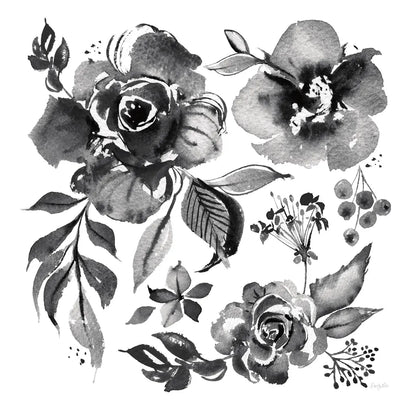 Delft Delight III Black No Words by Kristy Rice. SKU 66485a. Archival Giclee Fine art print for wall decor.