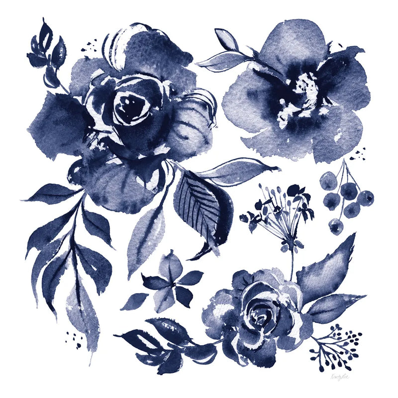Delft Delight III DB No Words by Kristy Rice. SKU 59156a. Archival Giclee Fine art print for wall decor.