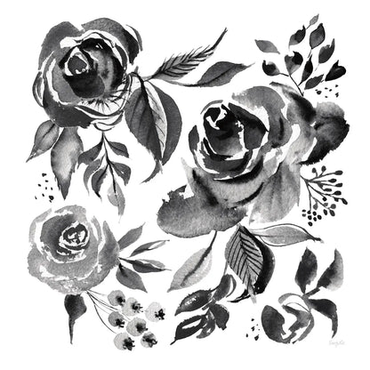 Delft Delight IV Black No Words by Kristy Rice. SKU 66486a. Archival Giclee Fine art print for wall decor.