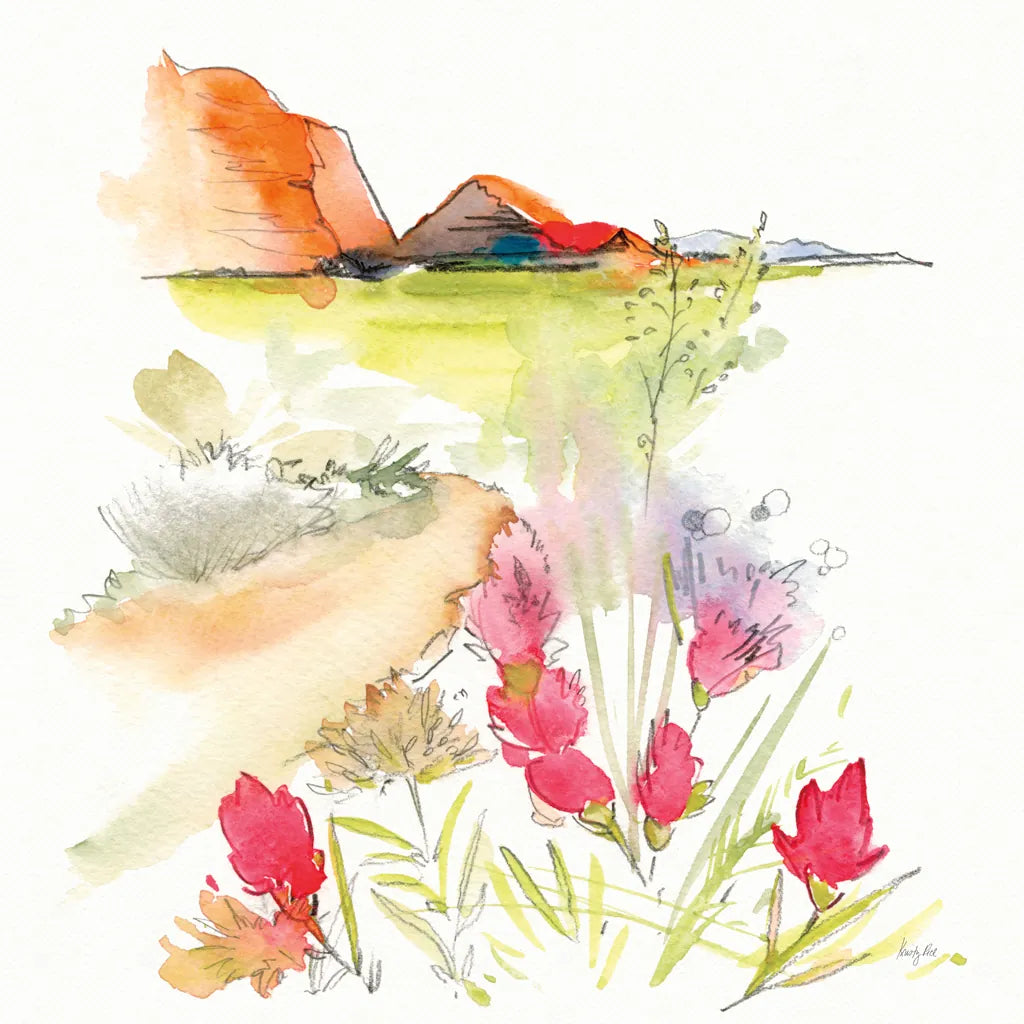 Desert Blooming by Kristy Rice. SKU 90384a. Archival Giclee Fine art print for wall decor.