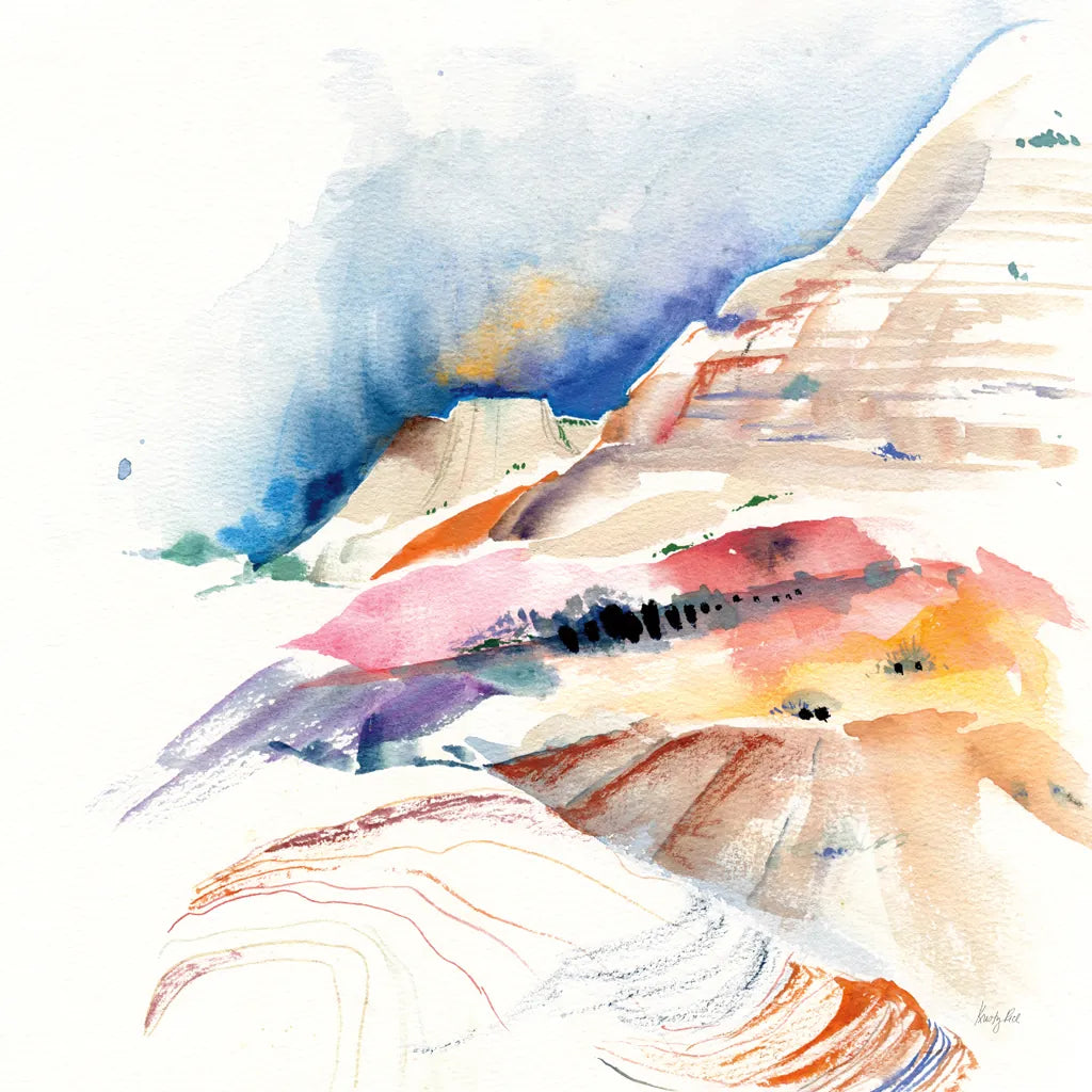 Desert Hike by Kristy Rice. SKU 93994a. Archival Giclee Fine art print for wall decor.