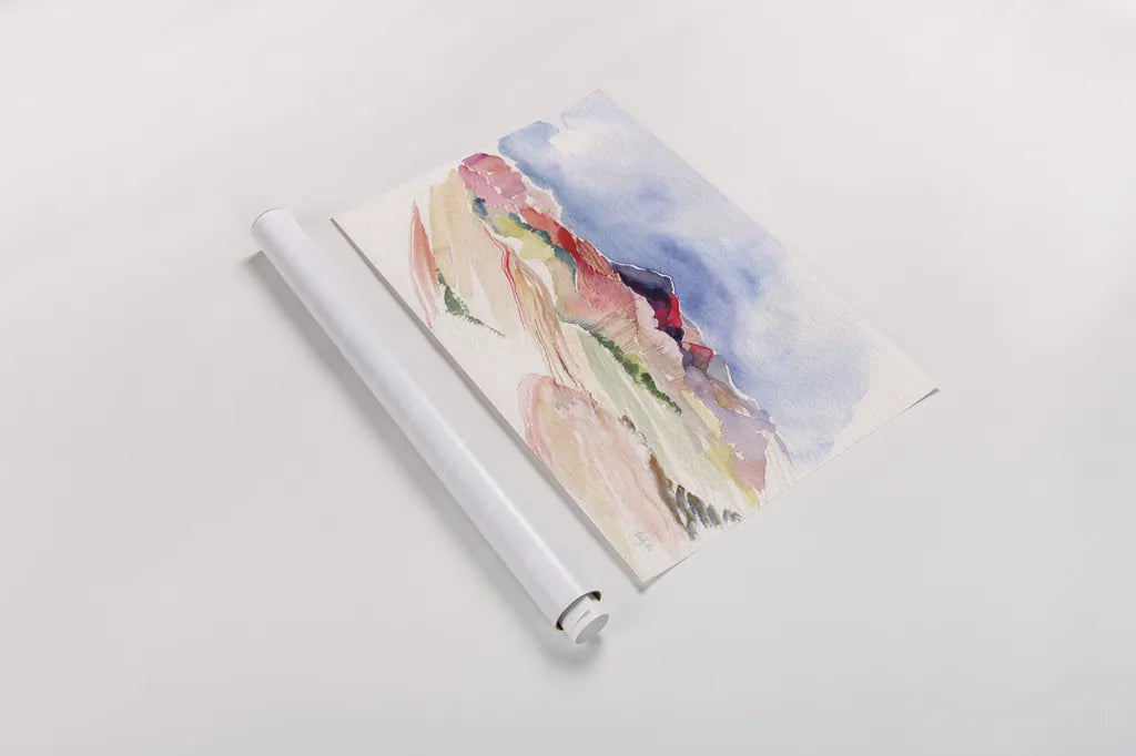 Desertscape by Kristy Rice. shown as a rolled paper print. Available as archival giclee rolled canvas, fine art paper, or poster print. SKU 88607i.