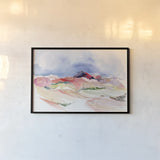 Desertscape by Kristy Rice. shown as a paper print in a black flame. Available as a archival giclee rolled canvas, fine art paper, or poster print. SKU 88607i.