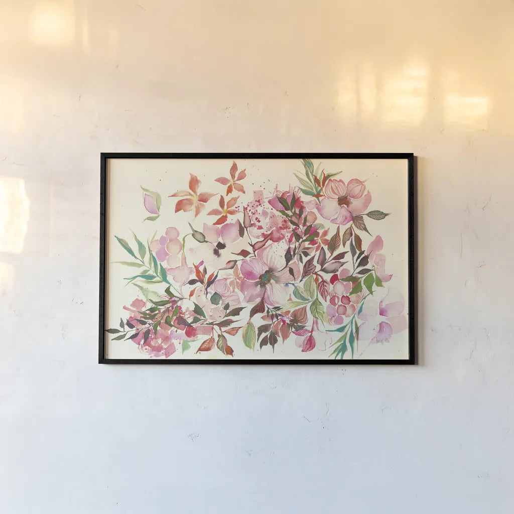 Dogwood Spring by Kristy Rice. shown as a paper print in a black flame. Available as a archival giclee rolled canvas, fine art paper, or poster print. SKU 59823i.