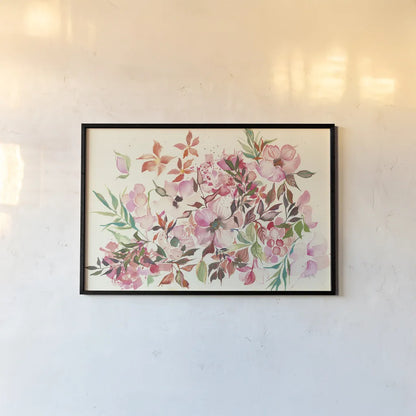 Dogwood Spring by Kristy Rice. shown as a paper print in a black flame. Available as a archival giclee rolled canvas, fine art paper, or poster print. SKU 59823i.