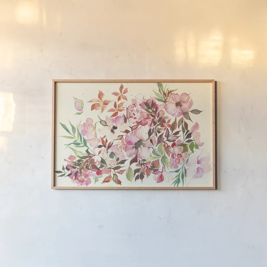 Dogwood Spring by Kristy Rice. shown as a paper print in a natural frame. Available as a archival giclee rolled canvas, fine art paper, or poster print. SKU 59823i.
