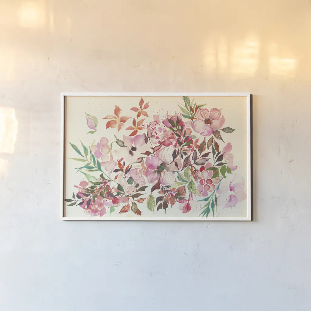 Dogwood Spring by Kristy Rice. shown as a paper print in a white frame. Available as a archival giclee rolled canvas, fine art paper, or poster print. SKU 59823i.