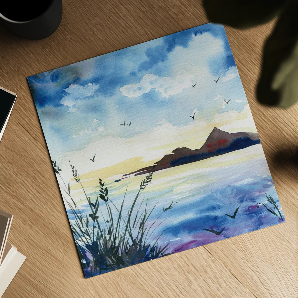 Dusk by Kristy Rice. Shown as a detailed flat fine art print, highlighting archival giclee quality. Available as an archival giclee rolled canvas, fine art paper, or poster print. SKU 90387a.