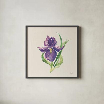 Easter Bloom I by Kristy Rice. Shown in a sleek black glass frame for a contemporary gallery look. Available as an archival giclee rolled canvas, fine art paper, or poster print. SKU 87618a.