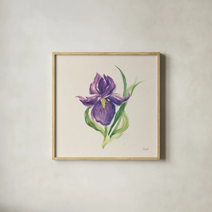 Easter Bloom I by Kristy Rice. Shown in a natural wood glass frame for a timeless modern aesthetic. Available as an archival giclee rolled canvas, fine art paper, or poster print. SKU 87618a.