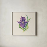 Easter Bloom I by Kristy Rice. Shown in a crisp white glass frame for a clean and minimalist style. Available as an archival giclee rolled canvas, fine art paper, or poster print. SKU 87618a.