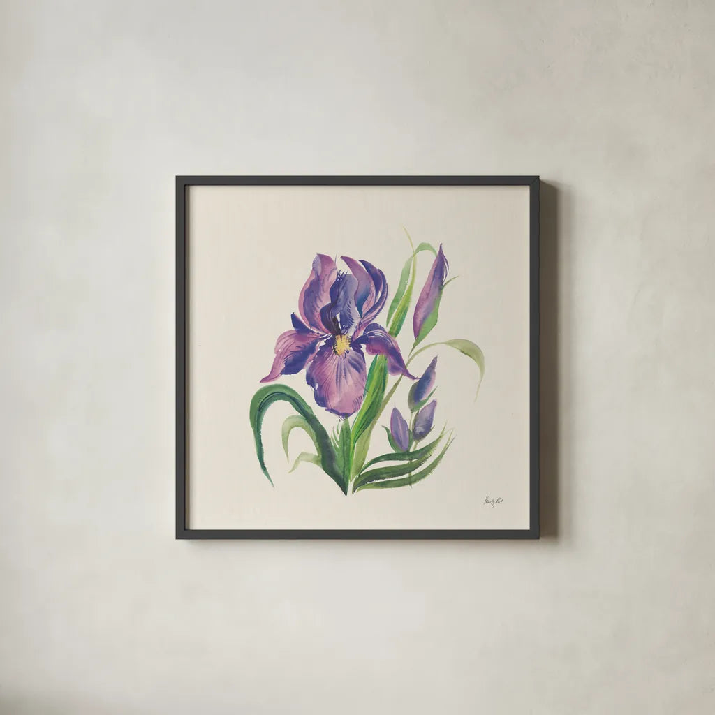 Easter Bloom II by Kristy Rice. Shown in a sleek black glass frame for a contemporary gallery look. Available as an archival giclee rolled canvas, fine art paper, or poster print. SKU 87619a.