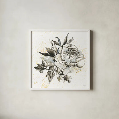 Elegance II by Kristy Rice. Shown in a crisp white glass frame for a clean and minimalist style. Available as an archival giclee rolled canvas, fine art paper, or poster print. SKU 58129a.