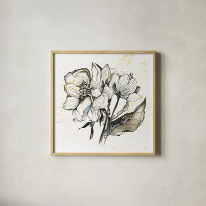 Elegance III by Kristy Rice. Shown in a natural wood glass frame for a timeless modern aesthetic. Available as an archival giclee rolled canvas, fine art paper, or poster print. SKU 58130a.