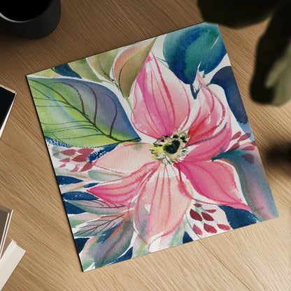 Floral Burst I by Kristy Rice. Shown as a detailed flat fine art print, highlighting archival giclee quality. Available as an archival giclee rolled canvas, fine art paper, or poster print. SKU 91004a.