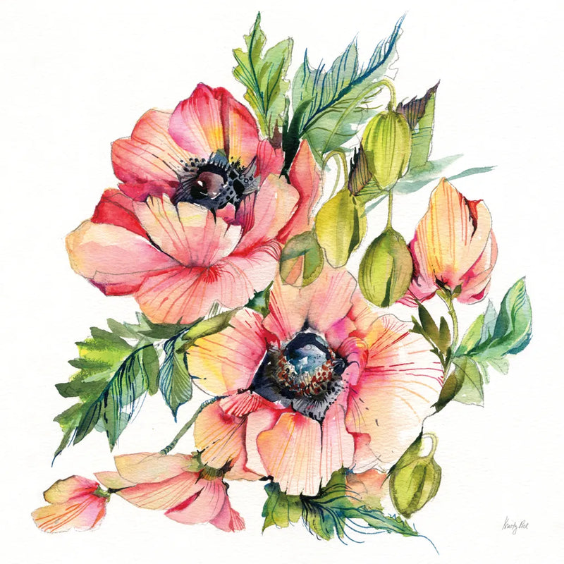 Floral Fantasy by Kristy Rice. SKU 93991a. Archival Giclee Fine art print for wall decor.