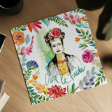 Fridas Flower Fancy I by Kristy Rice. Shown as a detailed flat fine art print, highlighting archival giclee quality. Available as an archival giclee rolled canvas, fine art paper, or poster print. SKU 53334a.