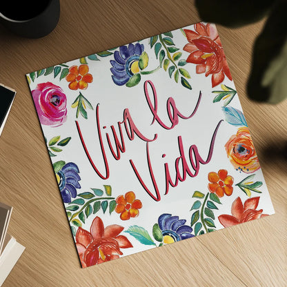 Fridas Flower Fancy II by Kristy Rice. Shown as a detailed flat fine art print, highlighting archival giclee quality. Available as an archival giclee rolled canvas, fine art paper, or poster print. SKU 53335a.