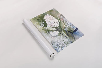 Graceful Garden by Kristy Rice. shown as a rolled paper print. Available as archival giclee rolled canvas, fine art paper, or poster print. SKU 94213h.