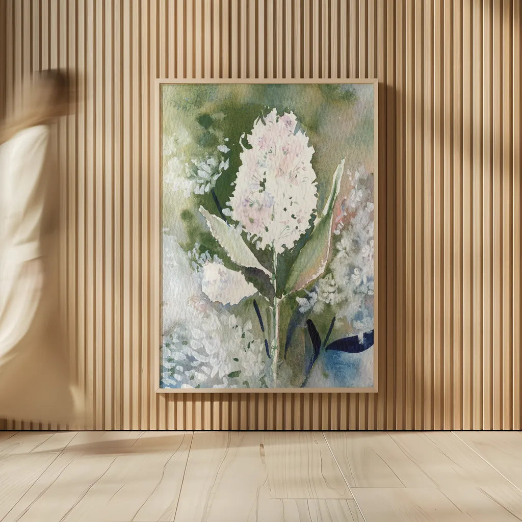 Graceful Garden by Kristy Rice. shown as over sized large wall art. Available as an archival giclee rolled canvas, fine art paper, or poster print. SKU 94213h.
