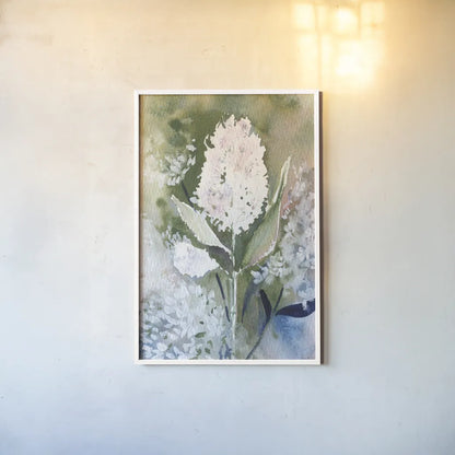 Graceful Garden by Kristy Rice. shown as a paper print in a white frame. Available as a archival giclee rolled canvas, fine art paper, or poster print. SKU 94213h.