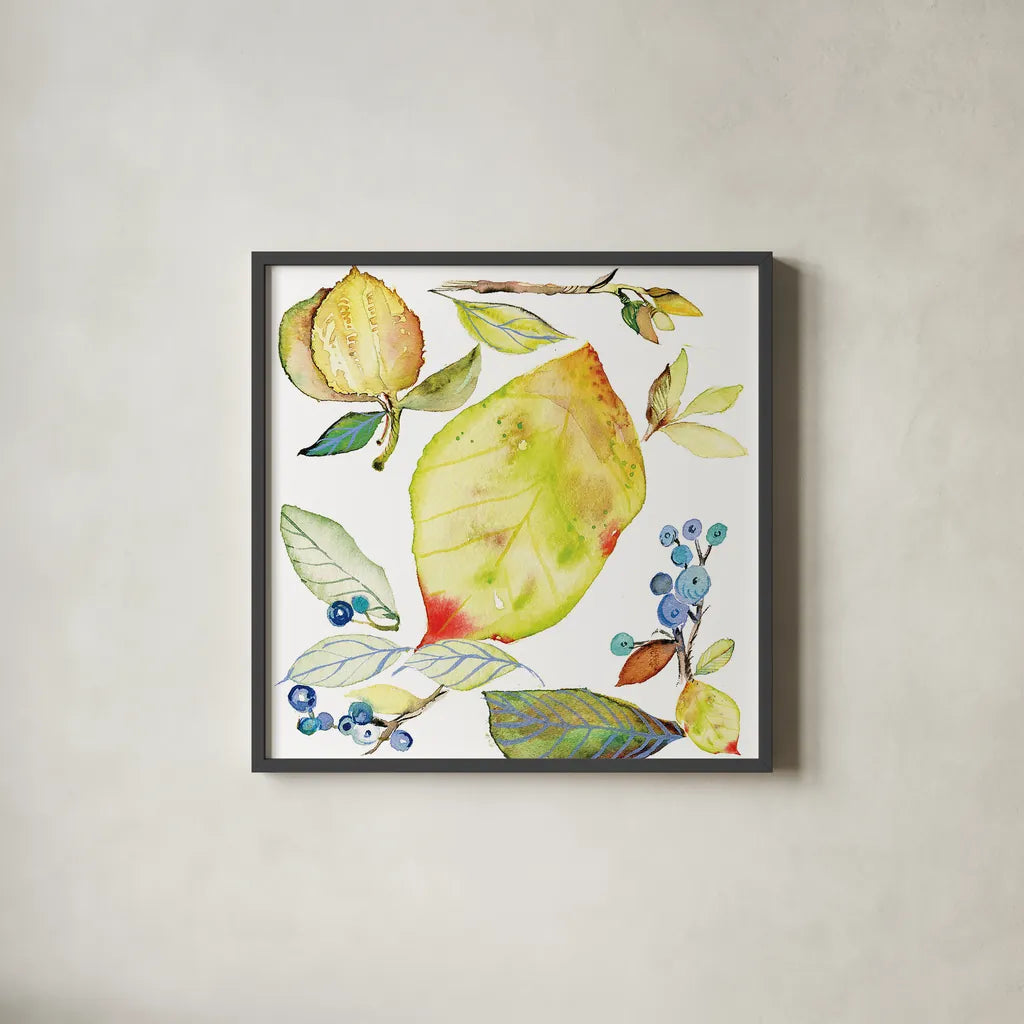 Harvest Rush I by Kristy Rice. Shown in a sleek black glass frame for a contemporary gallery look. Available as an archival giclee rolled canvas, fine art paper, or poster print. SKU 41895a.