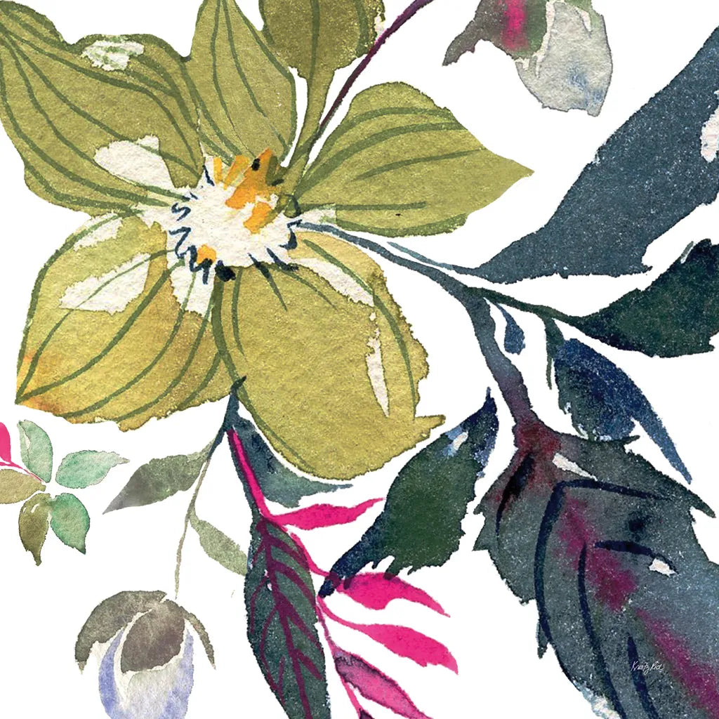 Hellebore Ya Doing I by Kristy Rice. SKU 44116a. Archival Giclee Fine art print for wall decor.