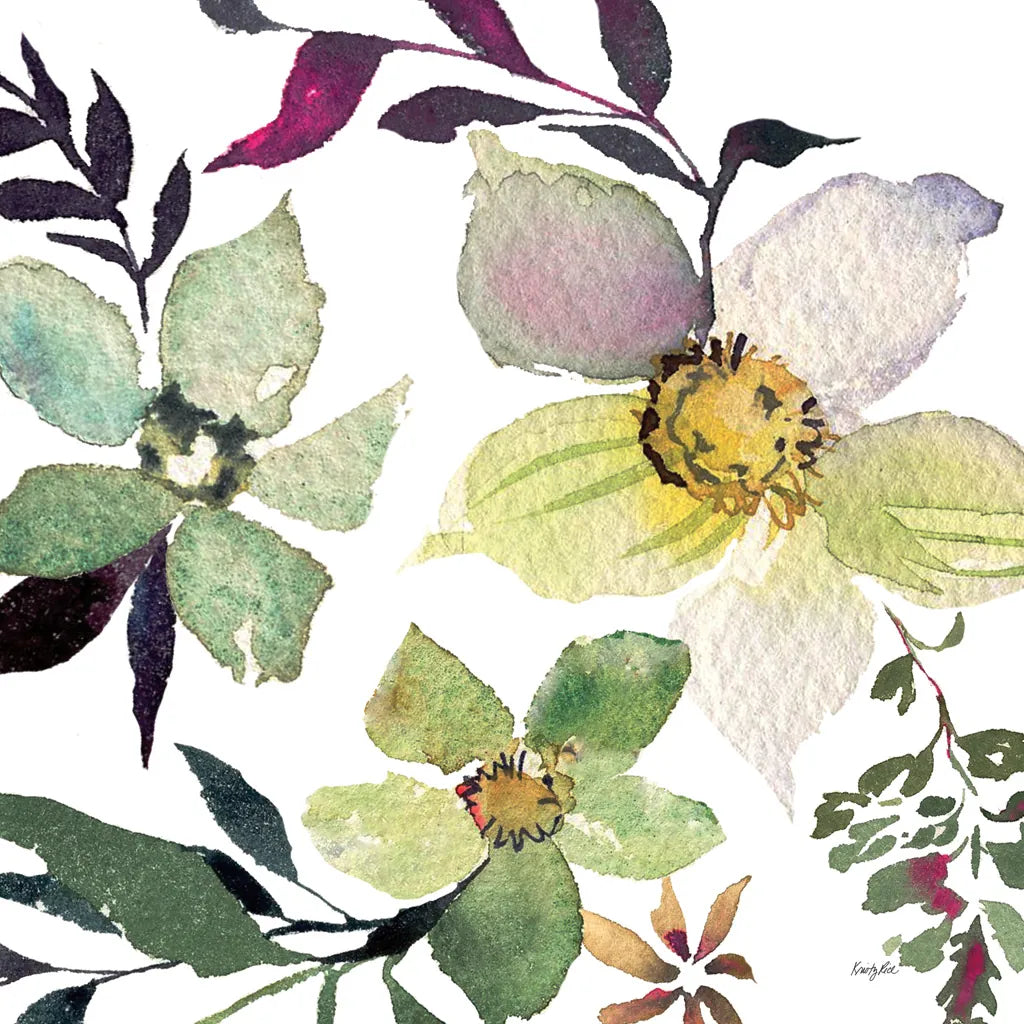 Hellebore Ya Doing III by Kristy Rice. SKU 44118a. Archival Giclee Fine art print for wall decor.