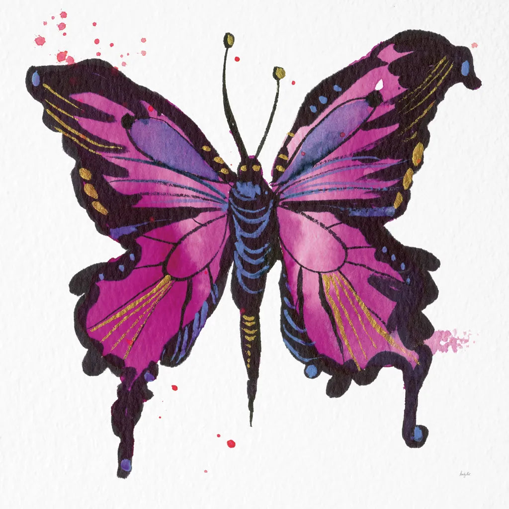 Jewel Butterfly I by Kristy Rice. SKU 94268a. Archival Giclee Fine art print for wall decor.