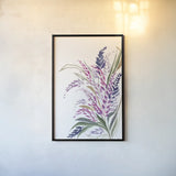 Lavender Bouquet by Kristy Rice. shown as a paper print in a black flame. Available as a archival giclee rolled canvas, fine art paper, or poster print. SKU 87464h.
