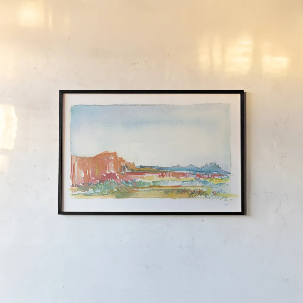 Looking Out by Kristy Rice. shown as a paper print in a black flame. Available as a archival giclee rolled canvas, fine art paper, or poster print. SKU 59813i.