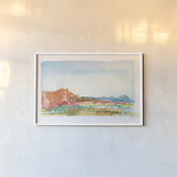 Looking Out by Kristy Rice. shown as a paper print in a white frame. Available as a archival giclee rolled canvas, fine art paper, or poster print. SKU 59813i.