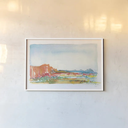 Looking Out by Kristy Rice. shown as a paper print in a white frame. Available as a archival giclee rolled canvas, fine art paper, or poster print. SKU 59813i.