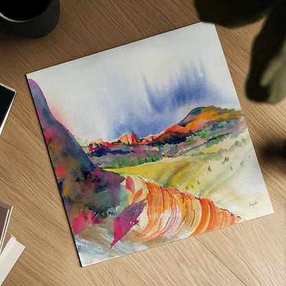 Lookout Point by Kristy Rice. Shown as a detailed flat fine art print, highlighting archival giclee quality. Available as an archival giclee rolled canvas, fine art paper, or poster print. SKU 90386a.