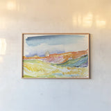 Mesa View II by Kristy Rice. shown as a paper print in a natural frame. Available as a archival giclee rolled canvas, fine art paper, or poster print. SKU 59820i.
